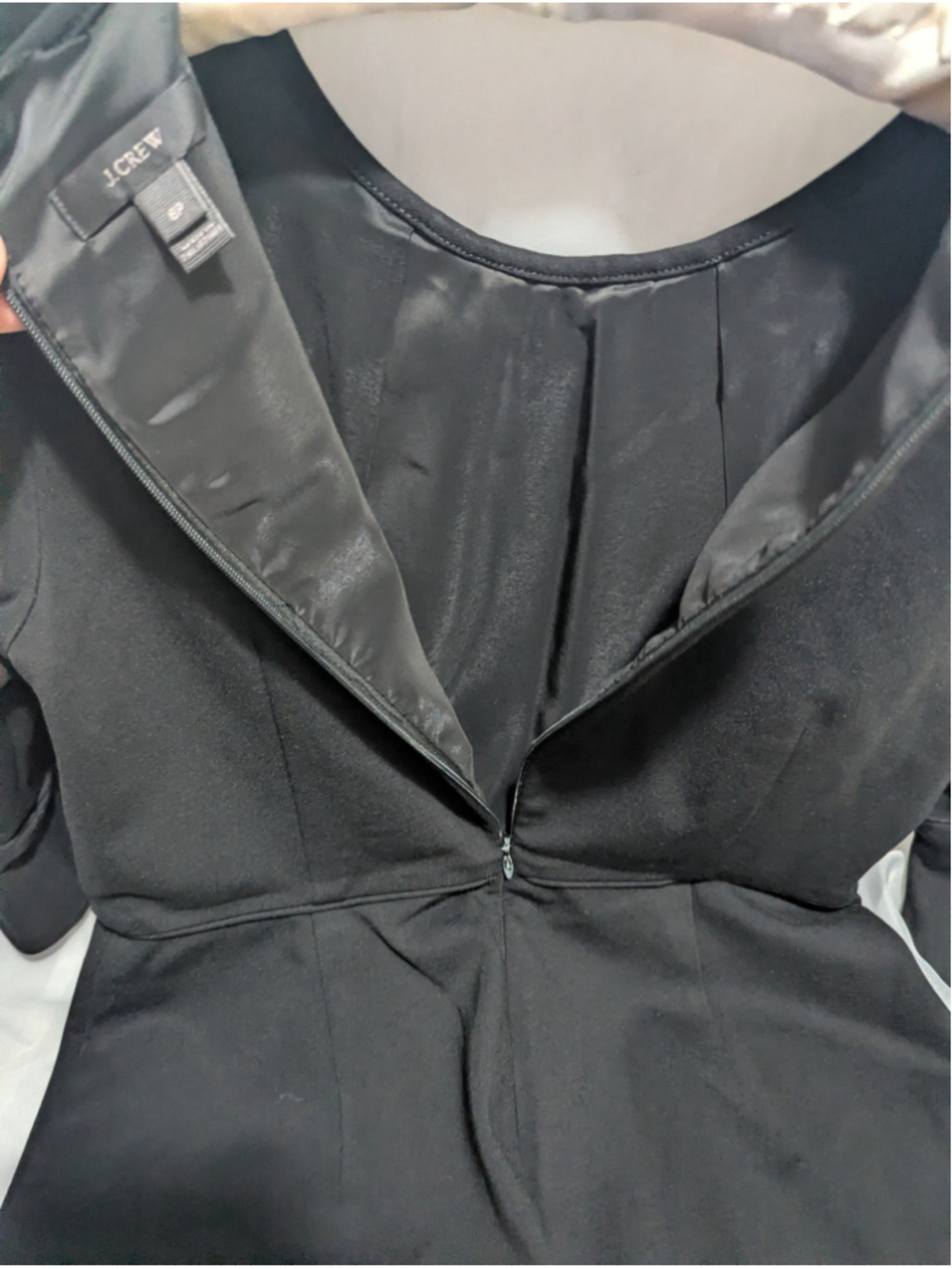 Women's J.Crew Black Petite 6P Midi Dress - Picture 7 of 8